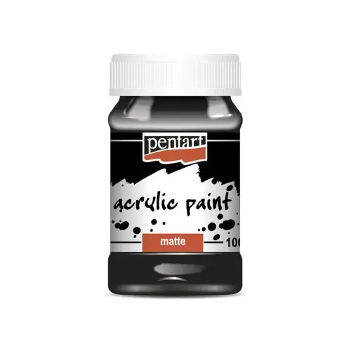 Pentart Akrylová barva matná PENTART 100 ml ČERNÁ