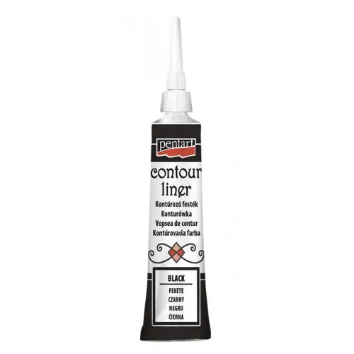 Pentart Konturovací liner univerzální PENTART 20 ml ČERNÁ
