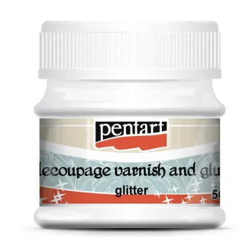 Třpytivý lak a lepidlo na dekupáž PENTART - 50 ml - 20 ml