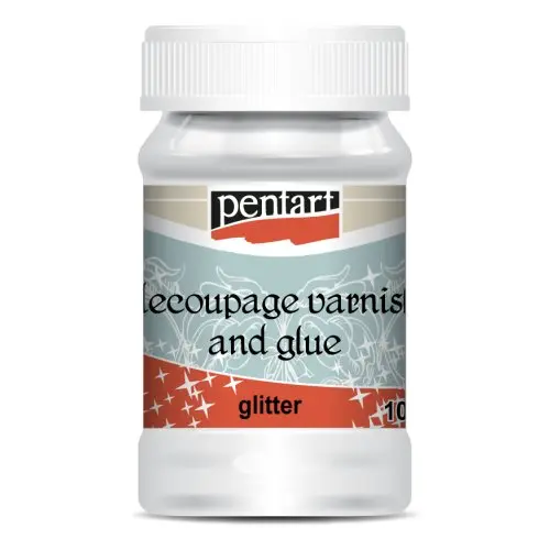 Decoupage lepidlo a lak se třpytkami Pentart - 100 ml