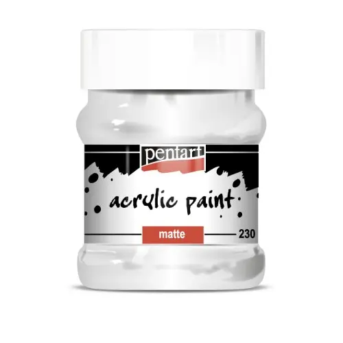 Pentart Akrylová barva matná PENTART 230 ml BÍLÁ