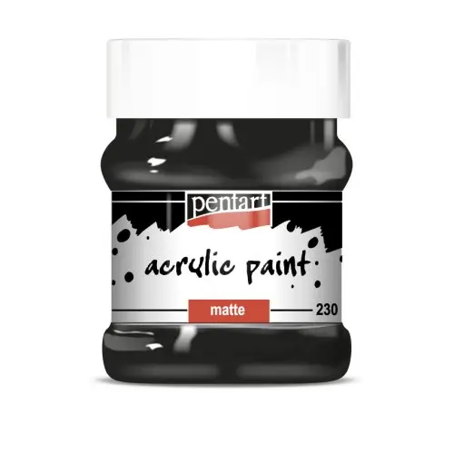 Pentart Akrylová barva matná PENTART 230 ml ČERNÁ