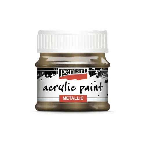 Pentart Akrylová barva metalická PENTART 50 ml TŘPYTIVÁ ZLATÁ