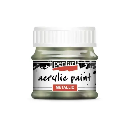 Pentart Akrylová barva metalická PENTART 50 ml TŘPYTIVÁ ZELENÁ