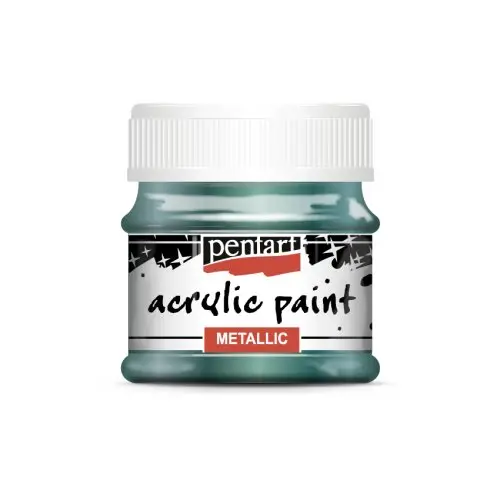 Pentart Akrylová barva metalická PENTART 50 ml MODROZELENÁ