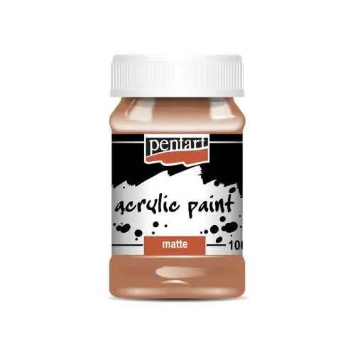 Pentart Akrylová barva matná PENTART 100 ml ČERVENOHNĚDÁ HLÍNA
