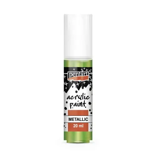 Pentart Akrylová barva metalická PENTART 20 ml SVĚTLÁ ZELENÁ