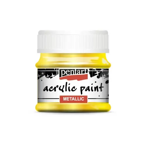 Pentart Akrylová barva metalická PENTART 50 ml ŽLUTÁ