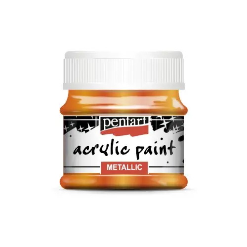 Pentart Akrylová barva metalická PENTART 50 ml ORANŽOVÁ