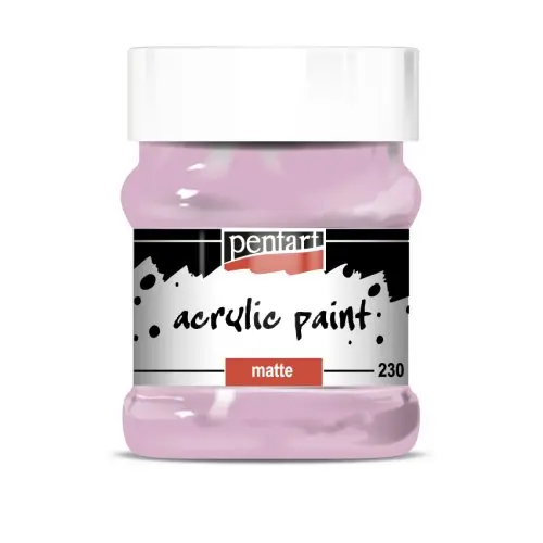 Pentart Akrylová barva matná PENTART 230 ml RŮŽOVÁ