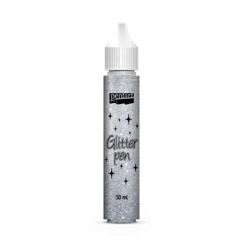 Pentart Glitrový pen PENTART 30 ml STŘÍBRNÁ