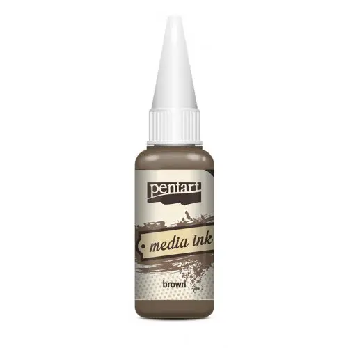 Pentart Alkoholový inkoust MEDIA INK PENTART 20 ml HNĚDÁ