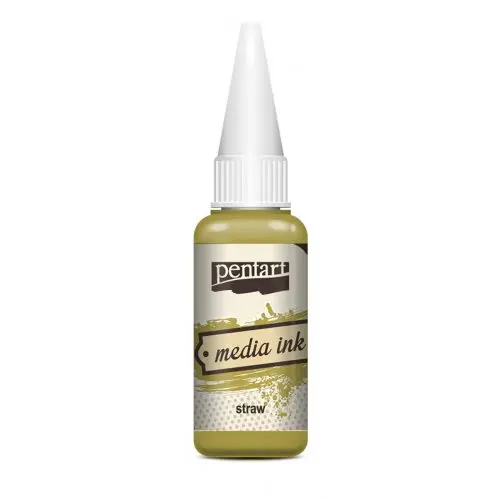 Pentart Alkoholový inkoust MEDIA INK PENTART 20 ml SLÁMOVÁ