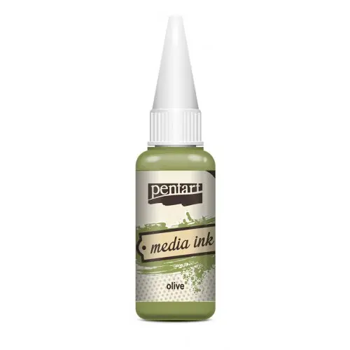 Pentart Alkoholový inkoust MEDIA INK PENTART 20 ml OLIVOVÁ