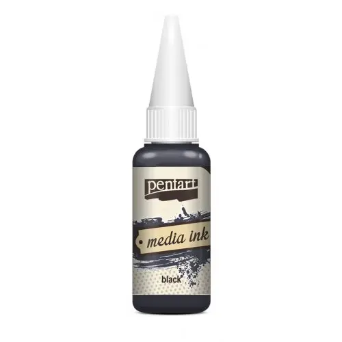 Pentart Alkoholový inkoust MEDIA INK PENTART 20 ml ČERNÁ
