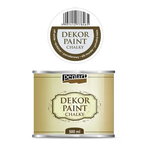 Pentart Křídová a dekorační barva PENTART 500 ml PŘÍRODNÍ BÍLÁ