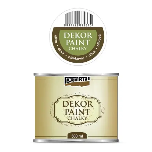 Pentart Křídová a dekorační barva PENTART 500 ml OLIVOVÁ