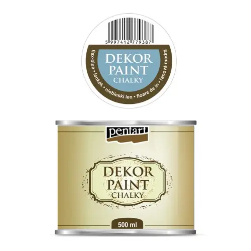 Pentart Křídová a dekorační barva PENTART 500 ml LEN MODRÁ