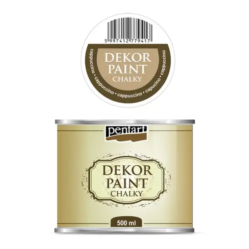 Pentart Křídová a dekorační barva PENTART 500 ml CAPPUCCINO HNĚDÁ