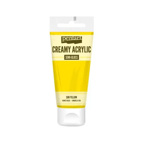 Pentart Krémová akrylová barva pololesklá PENTART 60 ml SLUNEČNÍ ŽLUTÁ