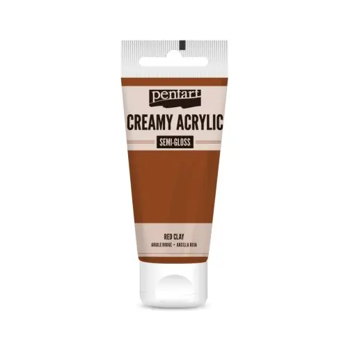 Pentart Krémová akrylová barva pololesklá PENTART 60 ml ČERVENÁ