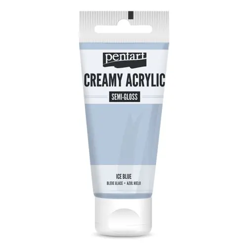 Pentart Krémová akrylová barva pololesklá PENTART 60 ml LEDOVÁ MODRÁ