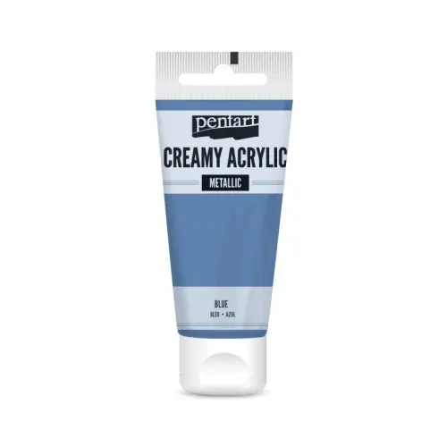 Pentart Krémová akrylová barva metalická PENTART 60 ml MODRÁ