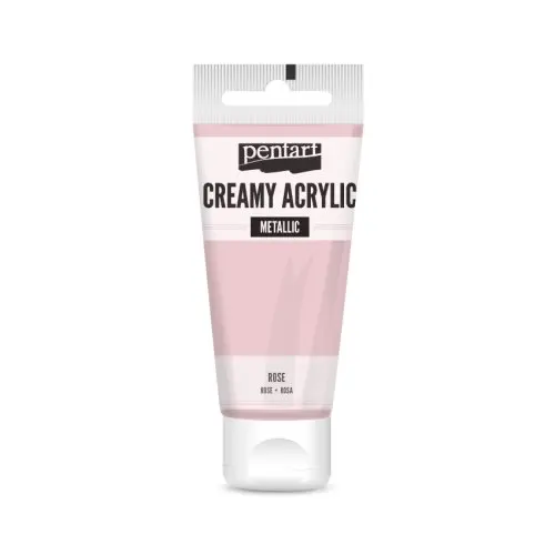 Pentart Krémová akrylová barva metalická PENTART 60 ml RŮŽOVÁ