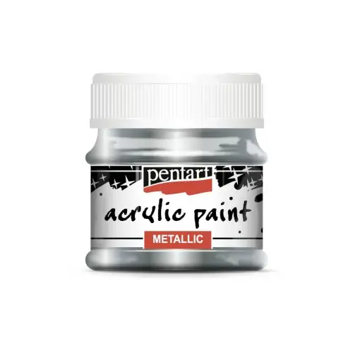 Pentart Akrylová barva metalická PENTART 50 ml STŘÍBRNÝ DOTEK