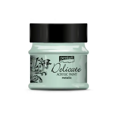 Pentart Akrylová barva delikátní metalická PENTART 50 ml ZELENOSTŘÍBRNÁ