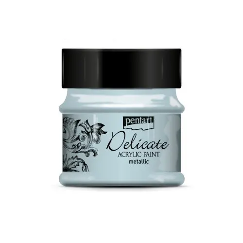 Pentart Akrylová barva delikátní metalická PENTART 50 ml MODROSTŘÍBRNÁ