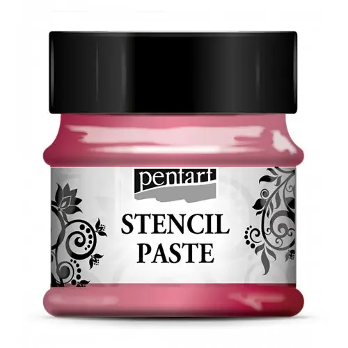 Pentart Šablonová pasta perleťová PENTART 50 ml TMAVĚ RŮŽOVÁ