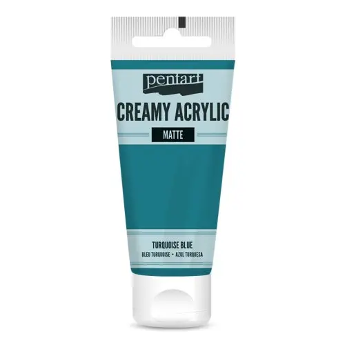 Pentart Krémová akrylová barva matná PENTART 60 ml TYRKYSOVÁ MODRÁ