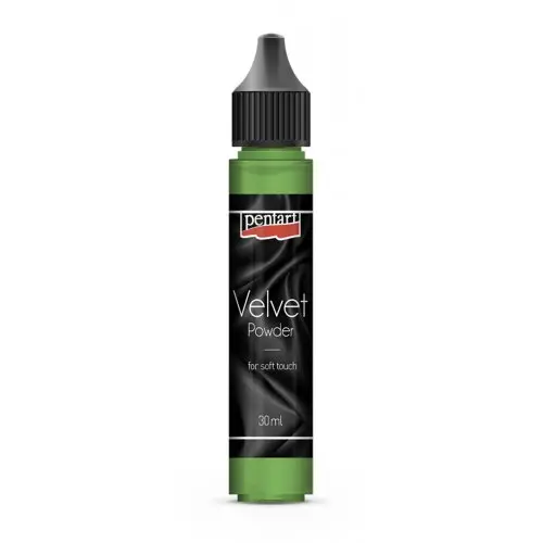 Sametový prášek na dekorování Pentart - Green 30 ml