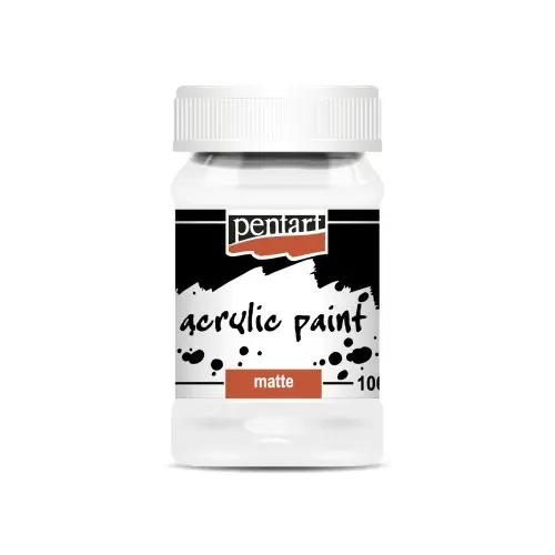 Pentart Akrylová barva matná PENTART 100 ml TITANOVÁ BÍLÁ