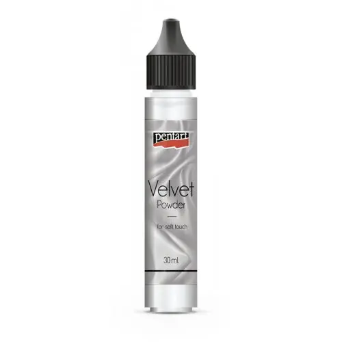 Sametový prášek na dekorování Pentart - White 30 ml