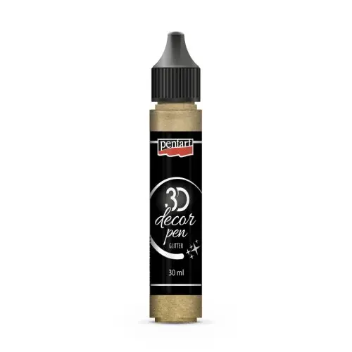 Pentart 3D Decor pen glitter PENTART 30 ml ZLATÁ