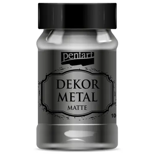 Pentart Metalická a dekorační barva PENTART 100 ml ANTRACITOVÁ