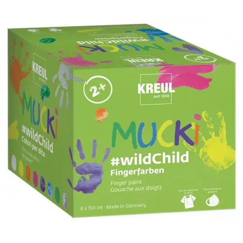 Mucki Sada Premium wildChild prstové barvy MUCKI 8 barev