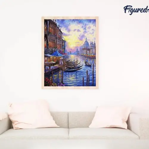 Figured ART Malování podle čísel - BENÁTKY GRAND KANÁL bez rámu 40 x 50 cm