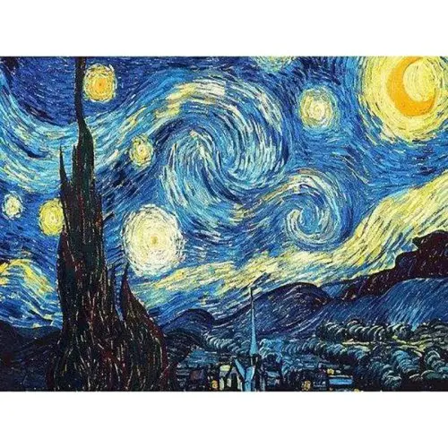 Figured ART Diamantové malování - VAN GOGH HVĚZDNÁ NOC bez rámu 40 x 50 cm
