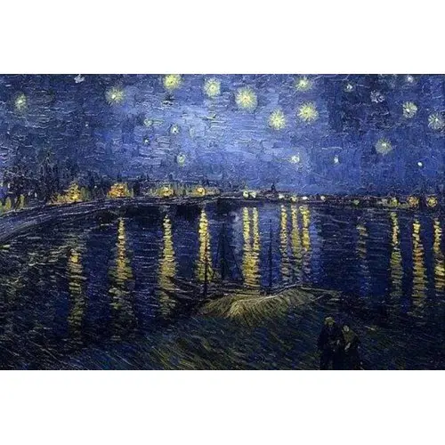 Figured ART Diamantové malování - VAN GOGH HVĚZDNÁ NOC NA BŘEHU RHONY bez rámu 40 x 50 cm