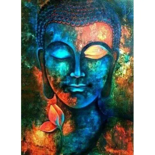 Figured ART Diamantové malování - BUDDHA RELAXUJÍCÍ bez rámu 40 x 50 cm