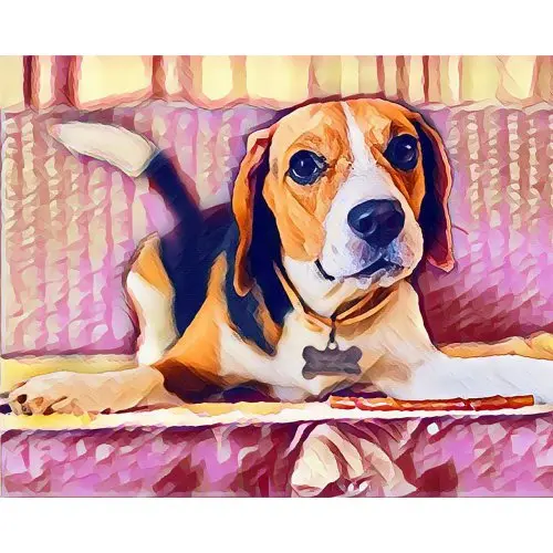 Figured ART Diamantové malování - ROZTOMILÝ BÍGL bez rámu 40 x 50 cm