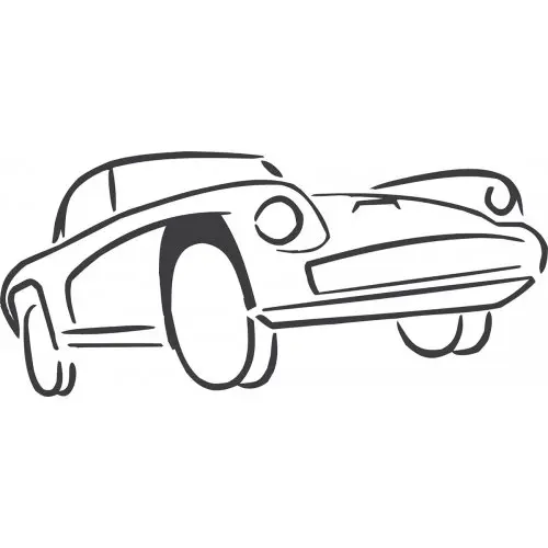 Kreativní svět Auto - plastová šablona 14,5x14,5 cm
