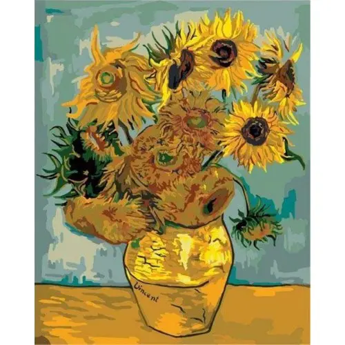 Figured ART Vyšívání křížkové sada  - Van Gogh - Slunečnice 32 x 40 cm