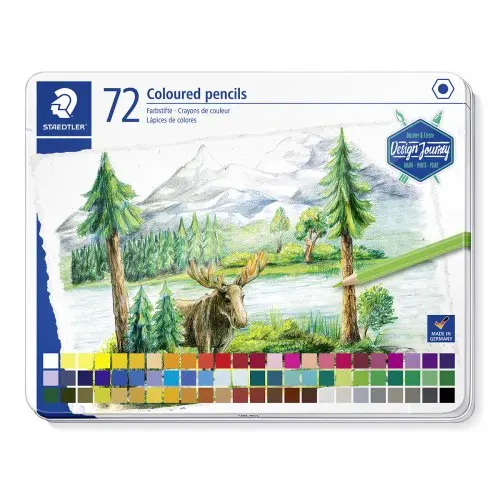 Staedtler Barevné pastelky Design Journey 72 barev šestihranné