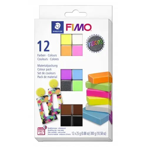 Staedtler FIMO Efekt NEON sada 12 barev 25 g