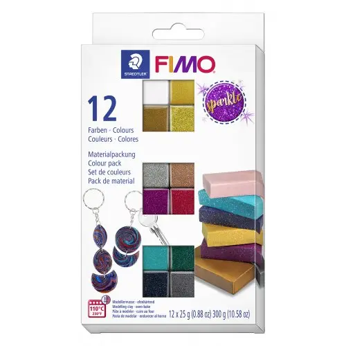 Staedtler FIMO Efekt SPARKLE sada 12 barev 25 g