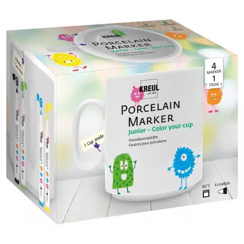 Kreul Sada Fix na porcelán KREUL medium JUNIOR s hrníčkem